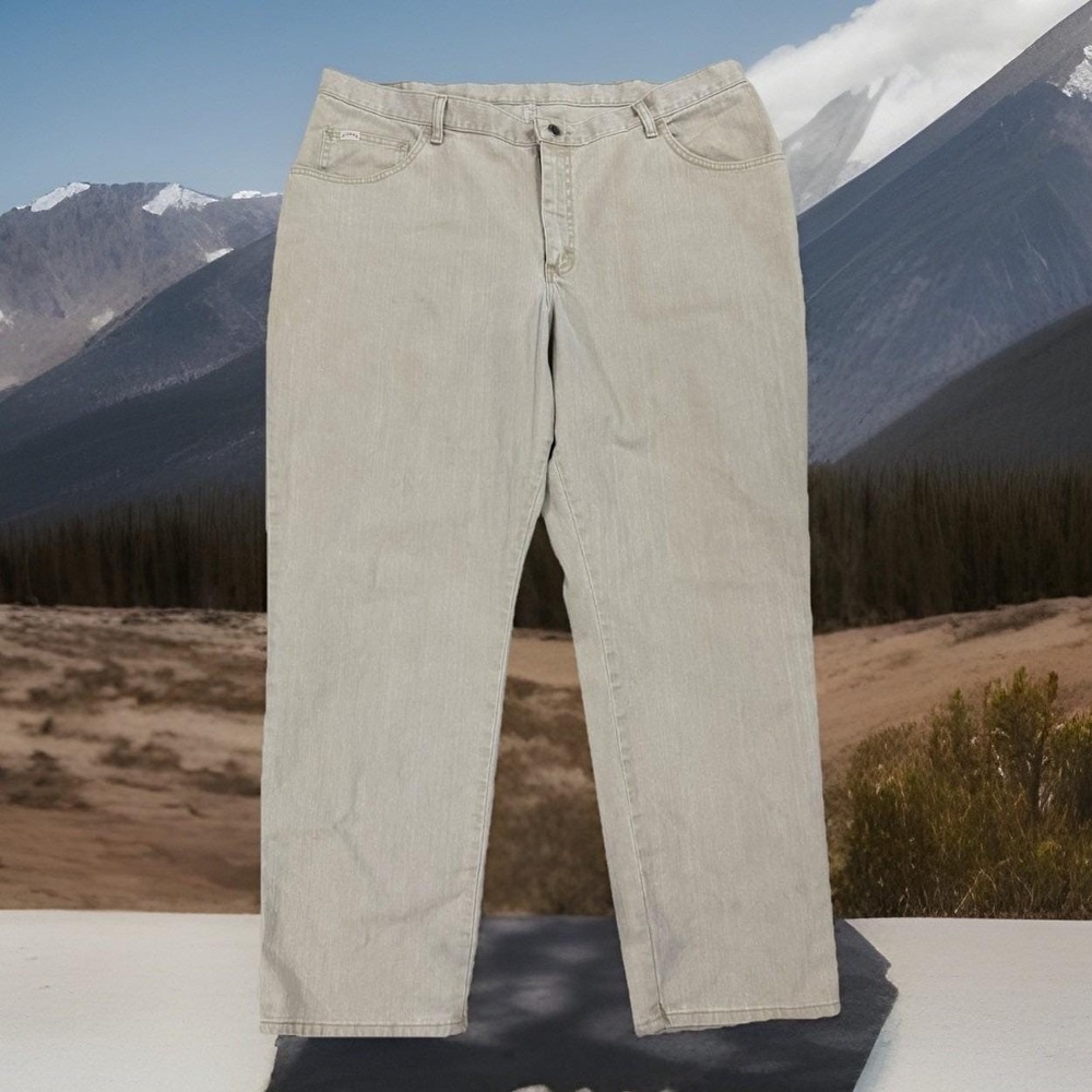 Y2K 1991 Denim Riders Jeans Womens sz 22W Tan Denim‎ Union Deadstock Grunge